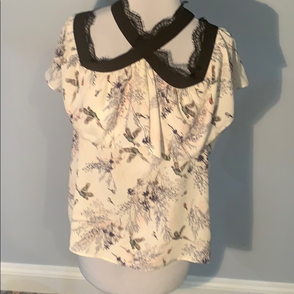 Stunning cold shoulder layered top